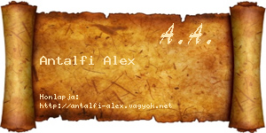 Antalfi Alex névjegykártya